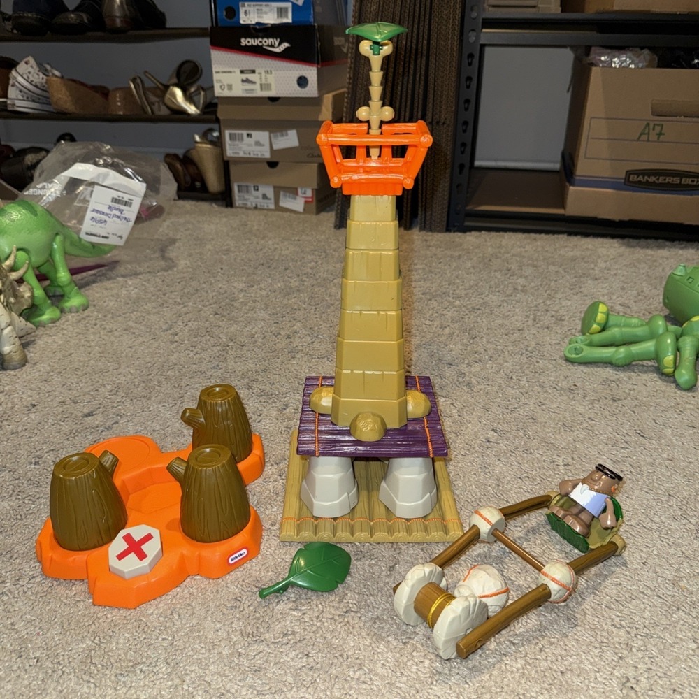 Little Tikes Dinosaur Builders‎ I Fell Tower B. C. Caveman Set 2005